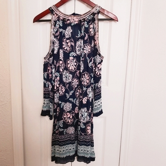 NWT, Floral Bare/Cold Shoulder Dress - Picture 5 of 13
